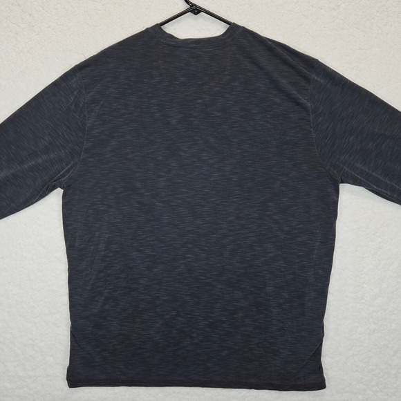 Tommy Bahama Men Long Sleeve Performance Tee Dark Gray Large - Picture 3 of 12